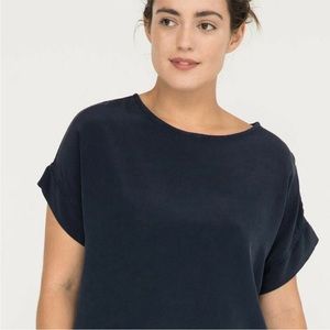 Elizabeth Suzann Georgia Tee Silk OS Navy